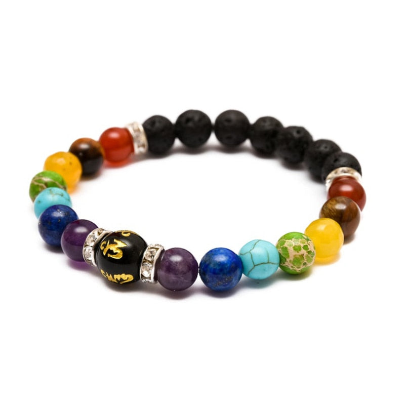 Natural Stone 7 Chakra Bracelet