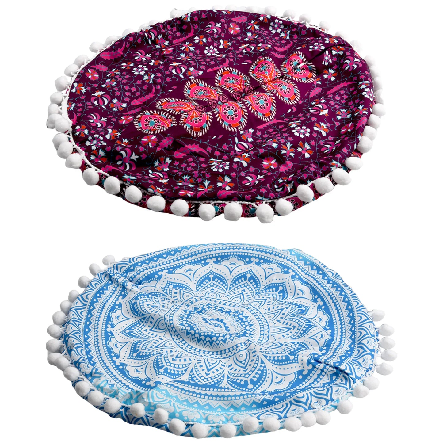 Bohemian Mandala Round Cushion Cover Collection