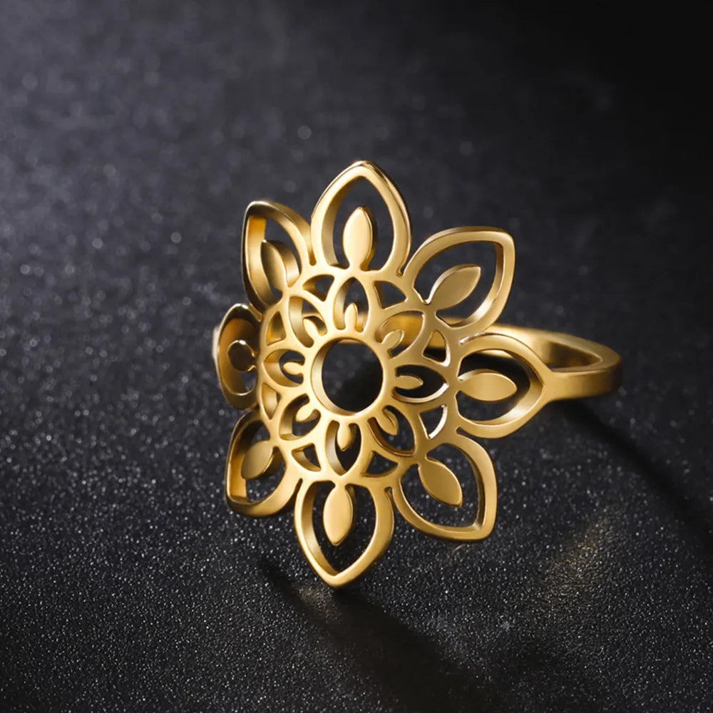 Elegant Mandala Intricate Design Ring Collection