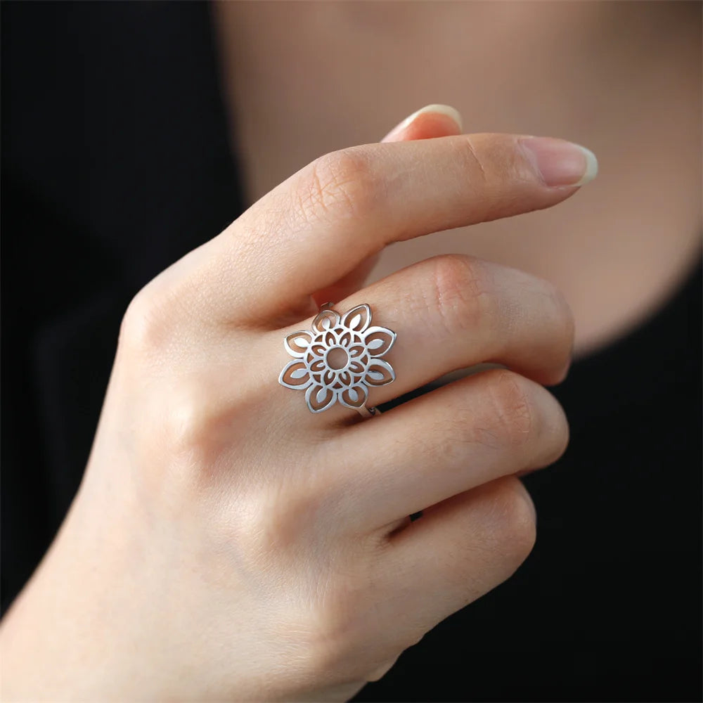 Elegant Mandala Intricate Design Ring Collection