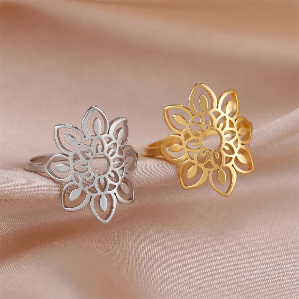 Elegant Mandala Intricate Design Ring Collection