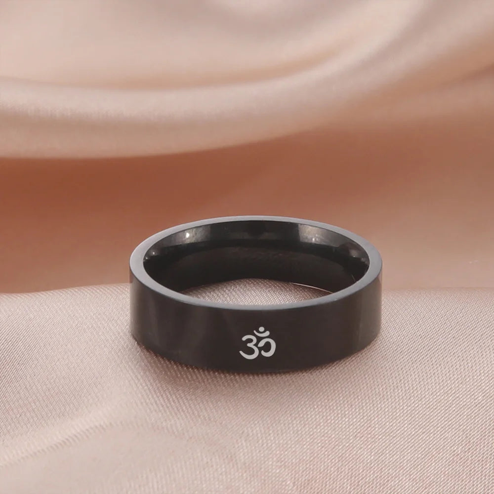 Serenity Om Engraved Ring Collection