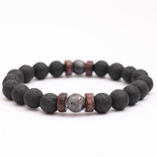Rugged Natural Lava Rock Stone Bracelet